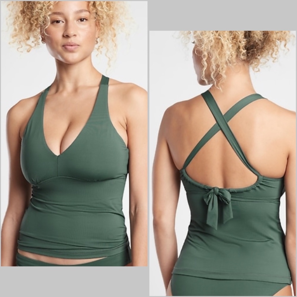 ATHLETA Plunge Tankini Green